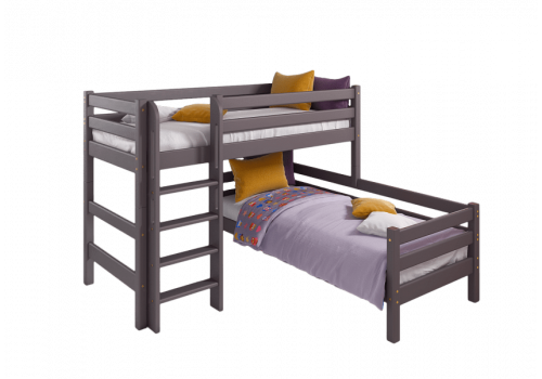 Угловая кровать "Соня" с прямой лестницей вариант 7