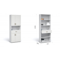                     Система Лацио Пенал 4д 1ящ Белое дерево (ручка бронза)