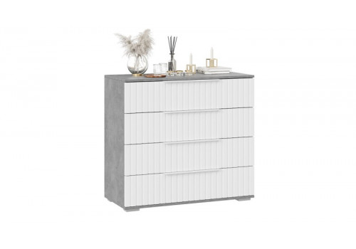 Комод «Хилтон» Ателье светлый, Белый матовый
