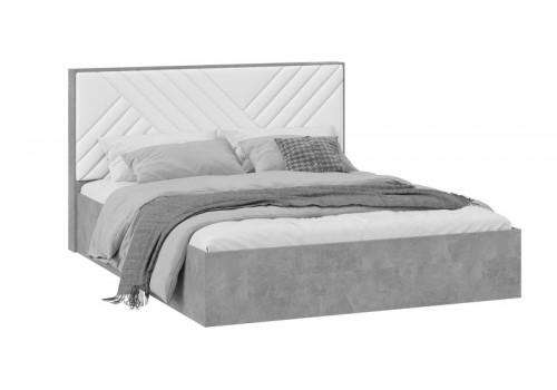 Кровать с ПМ «Хилтон» Тип 1 (с подъемным механизмом) с заглушиной Ателье светлый, Белый