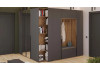 Стеллаж торцевой «Порто» Яблоня Беллуно, Графит софт