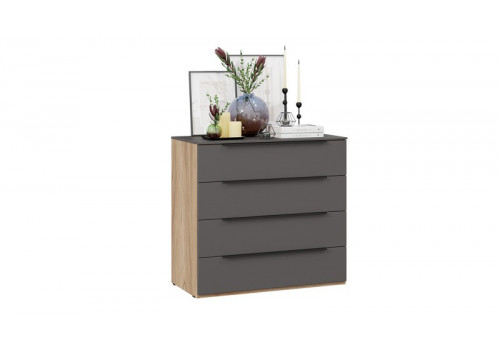 Комод «Порто» Яблоня Беллуно, Графит софт