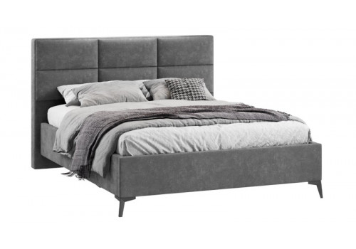 Кровать с ПМ «Делана» (с подъемным механизмом) Велюр Brut Grey 16