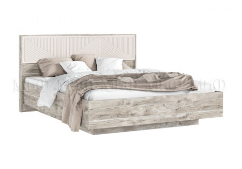  Сильвия Кровать парящая 1,6м с ПМ (Кашемир/Дуб Юкон, Дуб Юкон)