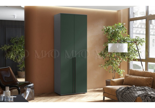 Шкаф Норд 2-х створчатый (изумруд/графит)