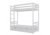 Кровать двухярусная №1 из массива (классика) (белая)