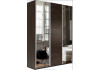 Шкаф-купе Прайм 3-х дверный (Зеркало/ЛДСП/Зеркало) Венге