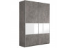 Шкаф-купе Прайм 2-х дверный (3 секции ДСП/стекло белое) бетон