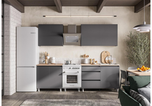 Кухня «Денвер» Графит 200 см